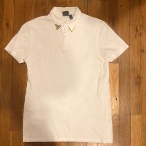 ASOS Polo with Gold Collar Tips